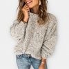 Gestrickter Oversize-Pullover mit Sprenkelmuster – Lässig und gemütlich