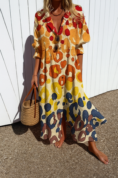 Geblümtes Maxikleid – Lebendige Eleganz für Freudige Momente