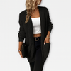Schwarze Strickjacke mit offener Front – Müheloser Stil