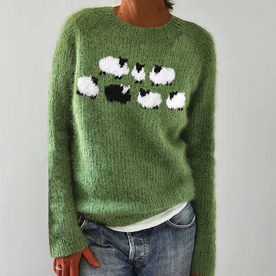 Gestrickter Pullover mit verspieltem Muster – Weckt Freude und Neugier auf den ersten Blick