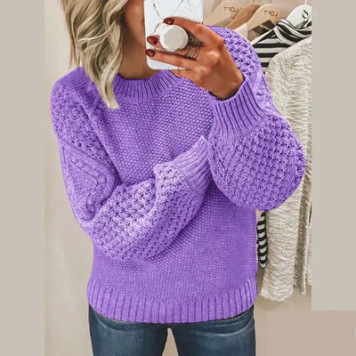 Pullover mit strukturierten Ärmeln – Gemütliche Eleganz mit modernem Charme