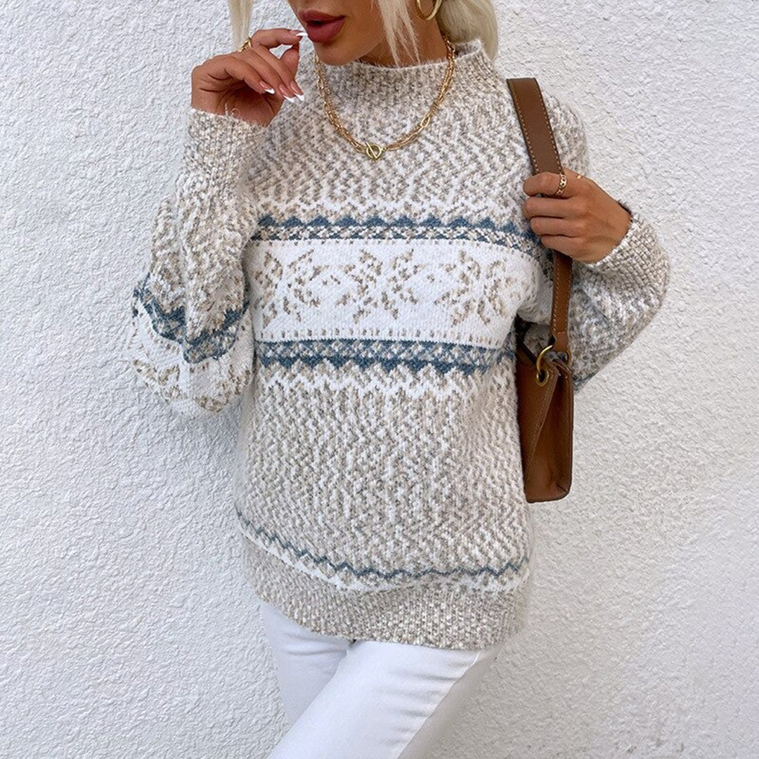 Schneeflocken-Pullover – Winterlicher Charme mit gemütlicher Eleganz