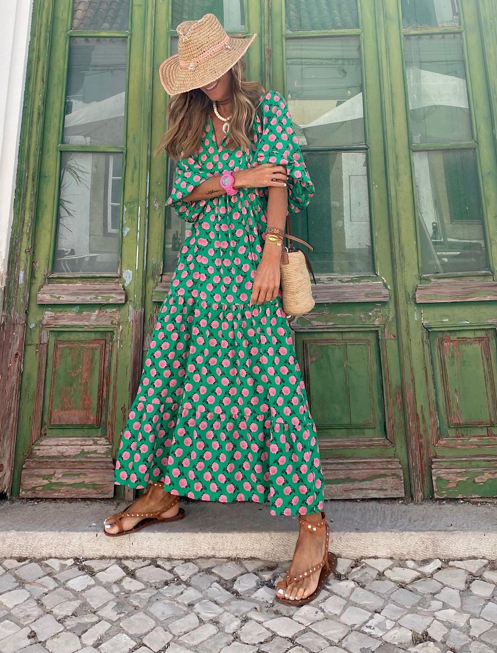 Bedrucktes Boho-Maxikleid – müheloser Chic für sonnige Tage