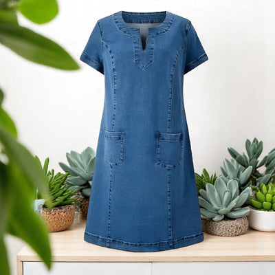 Lässiges Denim-Shiftkleid – Entspannter Komfort mit Zeitlosem Charme