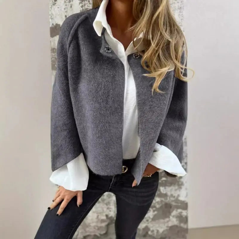 Kurz geschnittene Wolljacke – Moderne Eleganz mit Müheloser Raffinesse