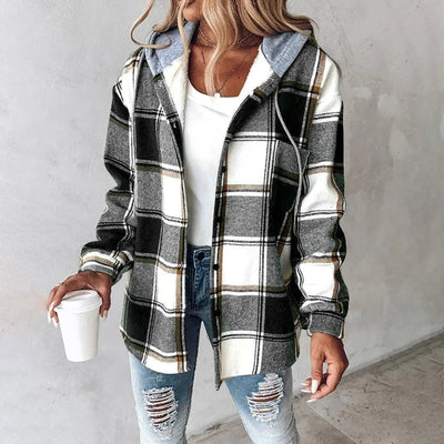 Karo-Hemdjacke mit Kapuze – Lässige Wärme mit Mühelosem Coolness-Faktor