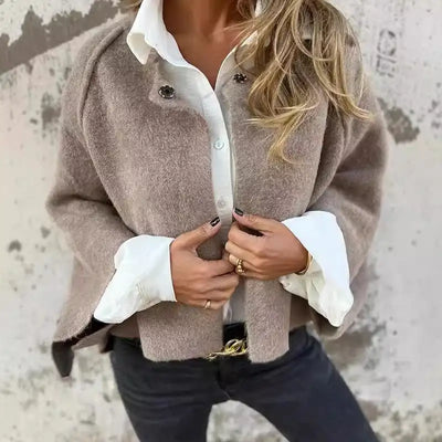 Kurz geschnittene Wolljacke – Moderne Eleganz mit Müheloser Raffinesse