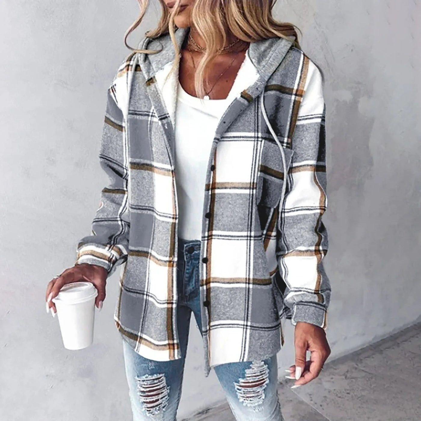 Karo-Hemdjacke mit Kapuze – Lässige Wärme mit Mühelosem Coolness-Faktor