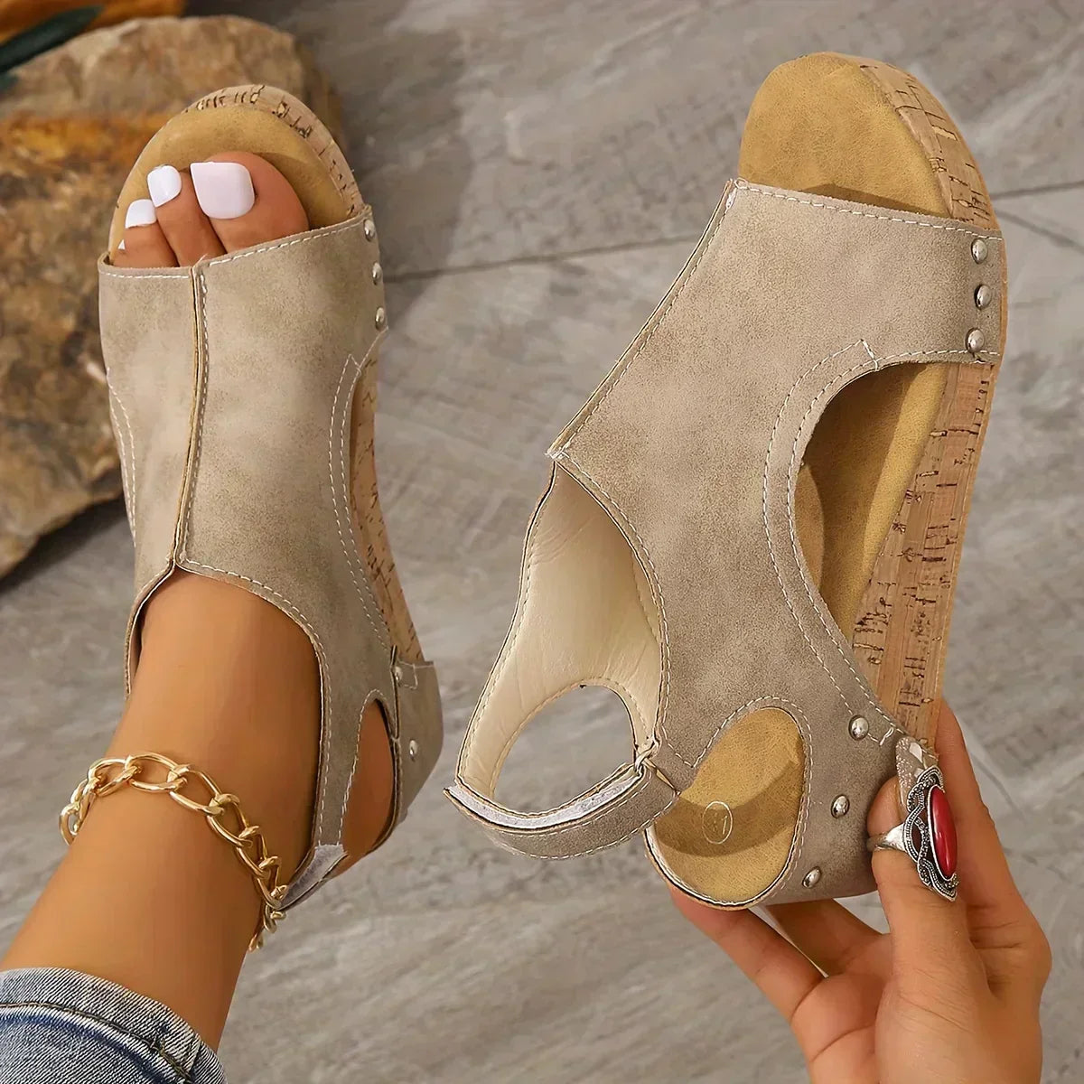 Malvarrosa – Keilabsatzsandalen