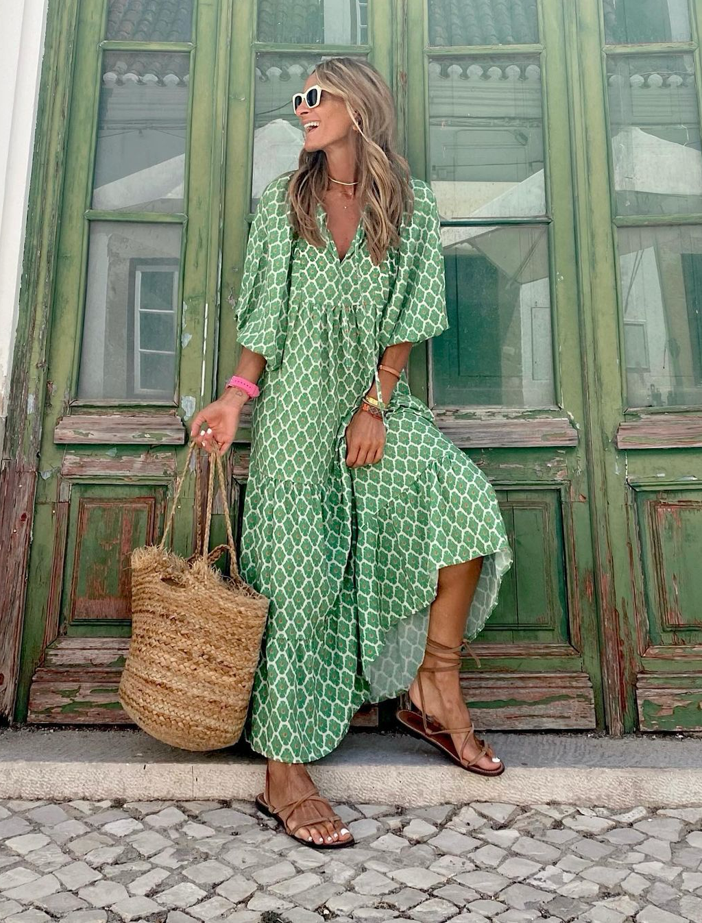 Bedrucktes Boho-Maxikleid – müheloser Chic für sonnige Tage