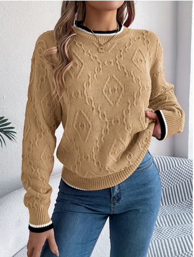 Strukturierter Pullover – Kühnes Selbstvertrauen mit ausdrucksvoller Eleganz