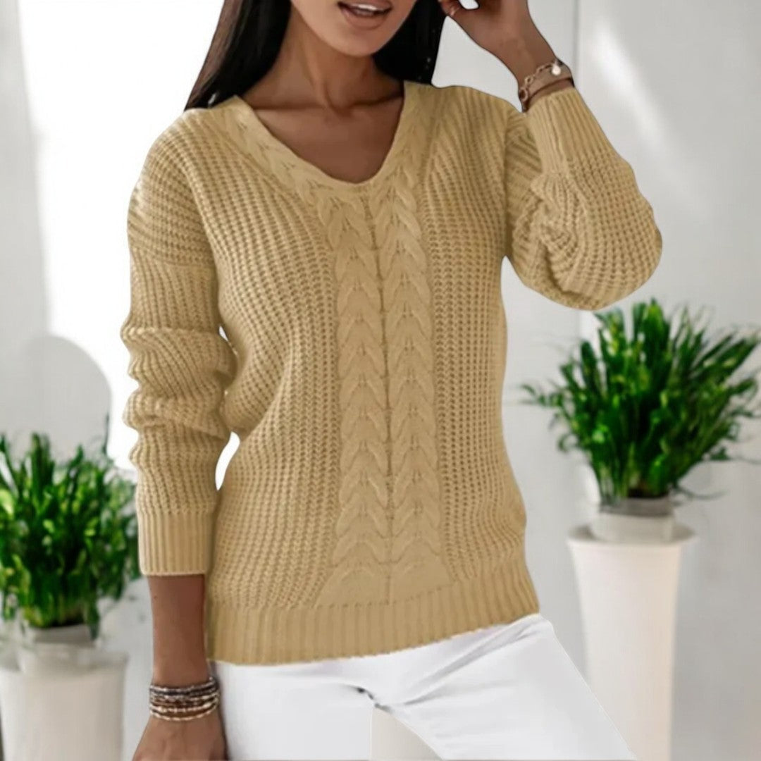 V-Ausschnitt Pullover – Zeitlose Eleganz mit schmeichelndem Komfort