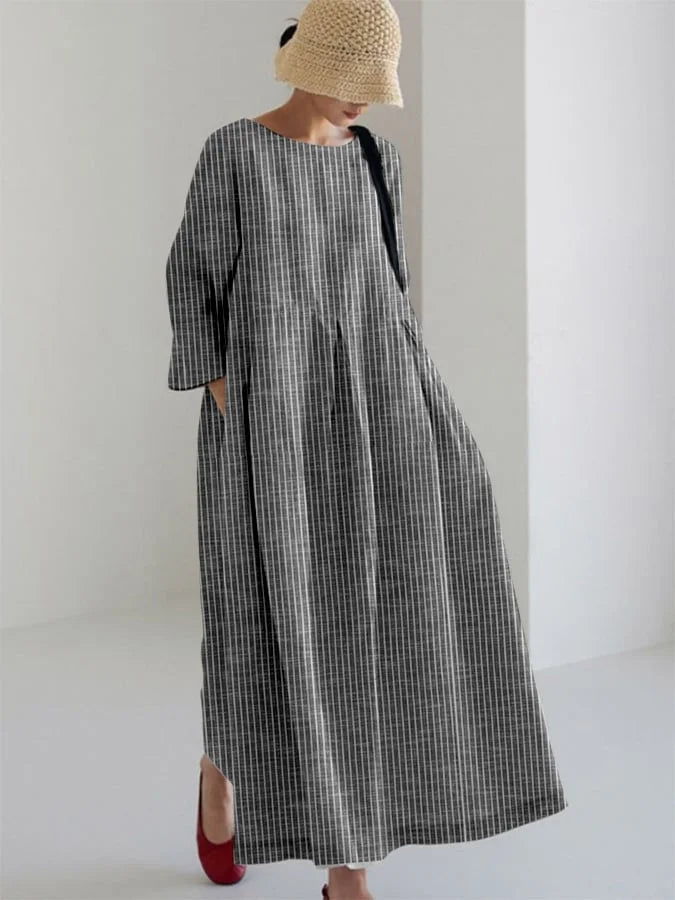 Gestreiftes Maxikleid – Entspannte Eleganz für mühelose Tage