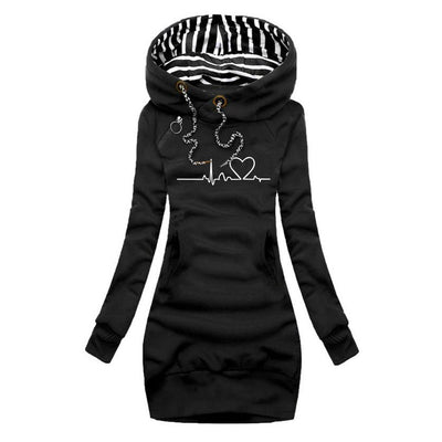 Kapuzen-Sweatkleid – Verspielter Komfort mit mühelosem Stil