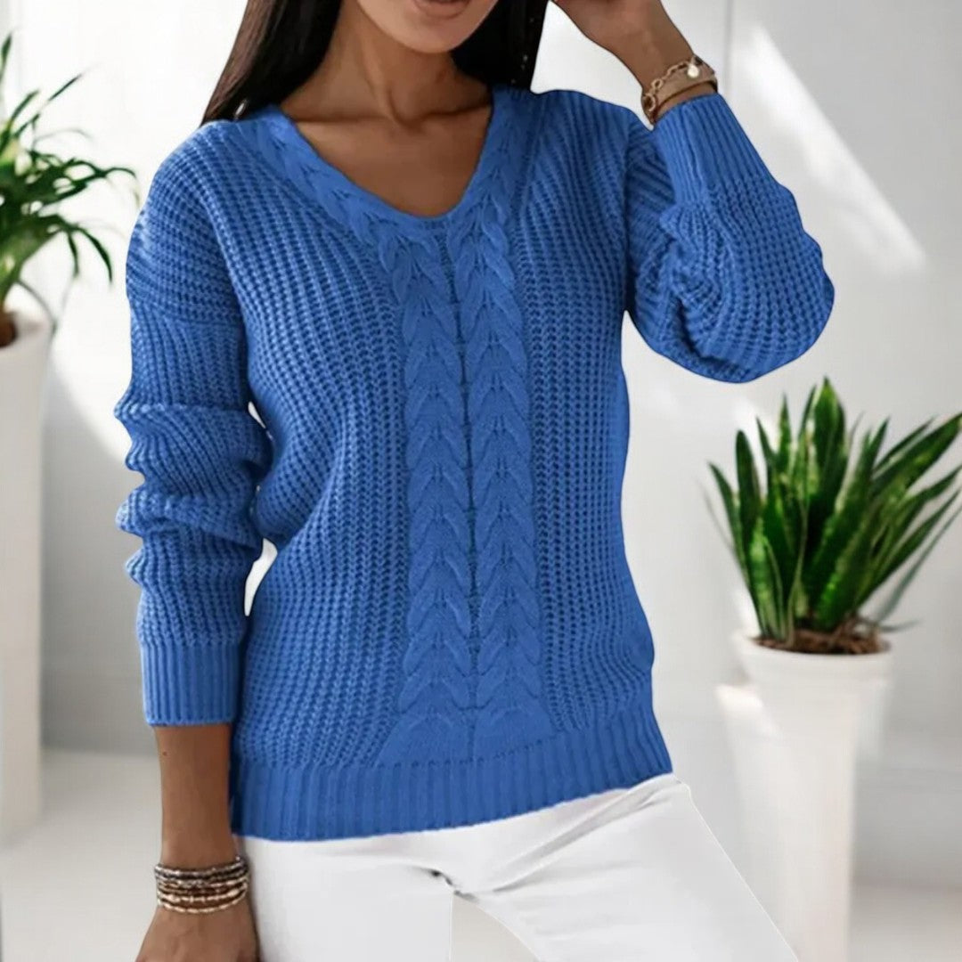 V-Ausschnitt Pullover – Zeitlose Eleganz mit schmeichelndem Komfort