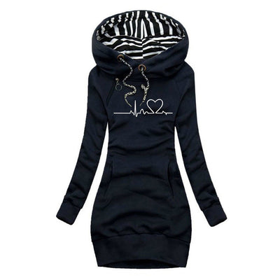 Kapuzen-Sweatkleid – Verspielter Komfort mit mühelosem Stil