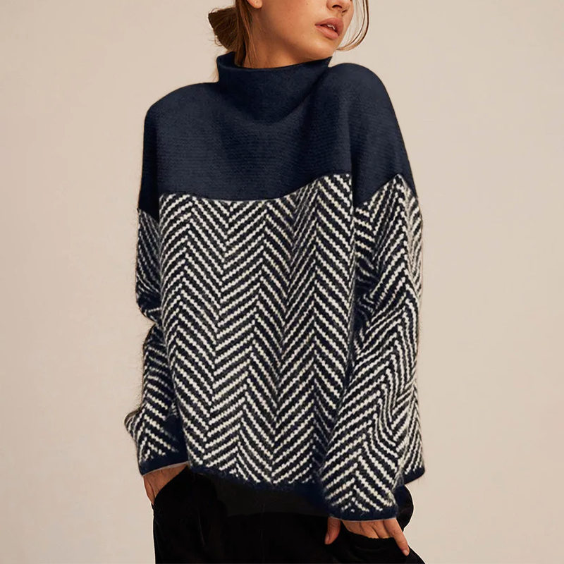 Fischgräten-Pullover – Raffinierte Wärme mit moderner Eleganz