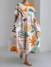 Maxikleid mit Abstraktem Print – Künstlerischer Flair mit Entspanntem Komfort