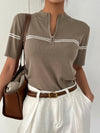 Reißverschluss-Polo-Top – Schlanker Stil mit mühelosem Selbstvertrauen