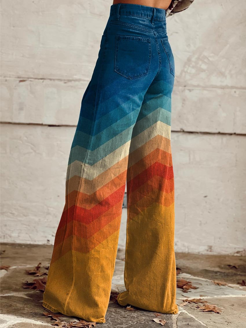 Farbenfrohe Hose mit weitem Bein – Entspannter Stil und Komfort