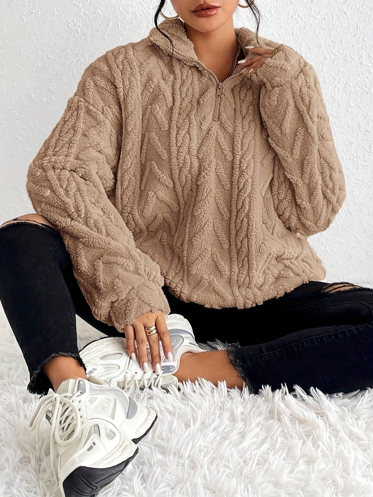 Fleece-Strickpullover – Gemütliche Wärme mit Mühelosem Stil