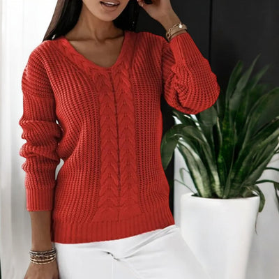 V-Ausschnitt Pullover – Zeitlose Eleganz mit schmeichelndem Komfort