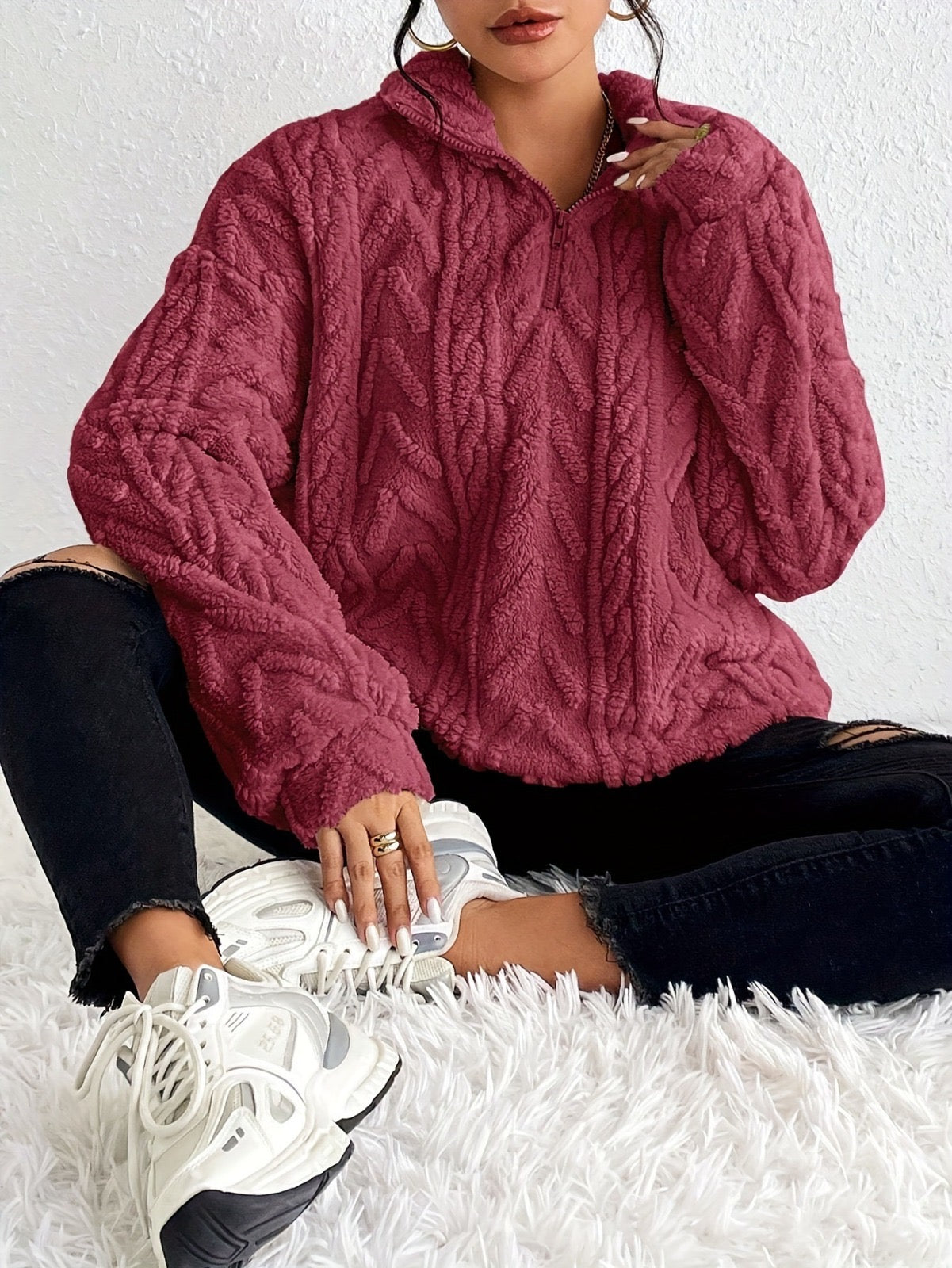 Fleece-Strickpullover – Gemütliche Wärme mit Mühelosem Stil