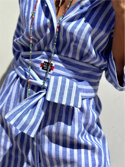 Gestreiftes Hemdkleid – Müheloser Chic für Sonnige Tage