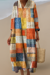 Patchwork Boho Kleid – Künstlerisches Flair, Komfort den ganzen Tag