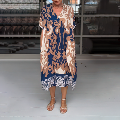 Midikleid mit Abstraktem Print – Kühner Stil mit Mühelosem Komfort