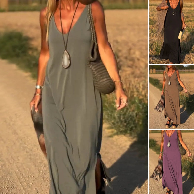 Ärmelloses Maxikleid – Entspannte Eleganz für Sonnige Tage