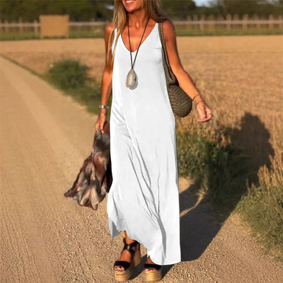 Ärmelloses Maxikleid – Entspannte Eleganz für Sonnige Tage