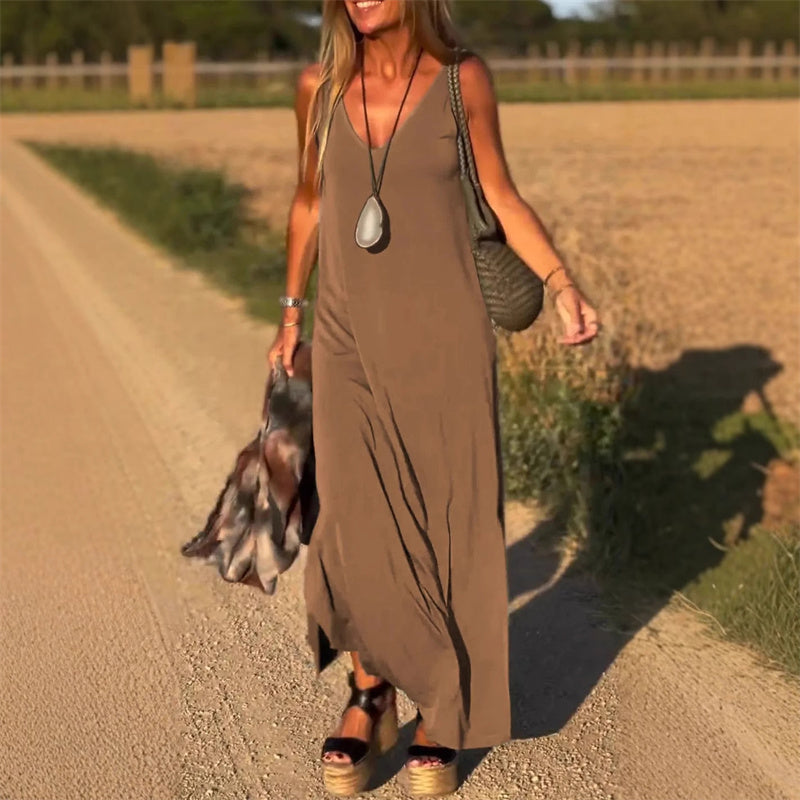 Ärmelloses Maxikleid – Entspannte Eleganz für Sonnige Tage