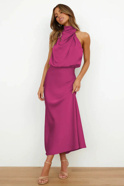 Halterneck-Midikleid – Zeitlose Eleganz, mühelos umgesetzt